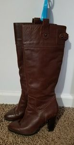 Banana republic leather high heel boots